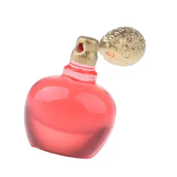 1:12 Lėlių Miniatiūriniai Kvepalų Buteliukai Rinkinys su padėklu Vonios kambarys Acc 2 Vnt Raudonos, Žalios