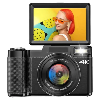 1 Set 4K Skaitmeninio Fotoaparato Blykste, automatinio Fokusavimo 48MP Vlogging Kamera Su 16X Skaitmeninis Priartinimas