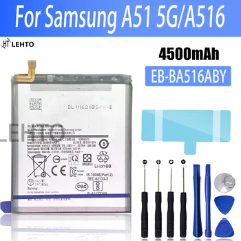 100% EB-BA516ABY 4500mAh Baterijos SAMSUNG Galaxy A51 5G (ne 4G) A516 SM-A516B/DS SM-A5160 telefono