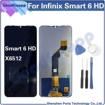 100% Testas Infinix Smart 6 HD X6512 LCD Ekranas Jutiklinis Ekranas skaitmeninis keitiklis Asamblėjos Smart6HD Pakeitimo