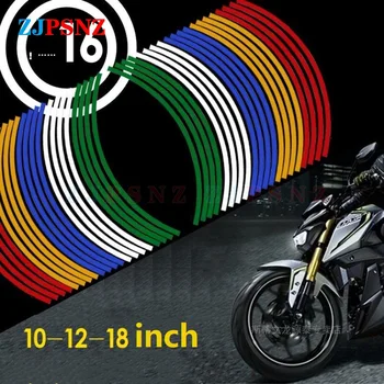 16Pcs Atspindintis Motociklo Rato Lipdukas 10-12 18inch 