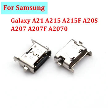 50pcs Originalus Samsung Galaxy A21 A215 A215F A20S A207 A207F A2070 USB Įkrovimo lizdas Dokas Prijunkite Įkroviklio Jungties Lizdas