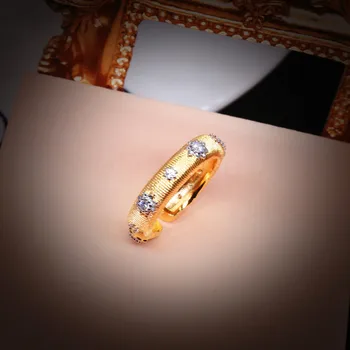 Europos ir Amerikos rūmai, italijos viela, piešimo procesas, dviejų spalvų auksą, padengtą moterų iškirpti deimantų žiedas