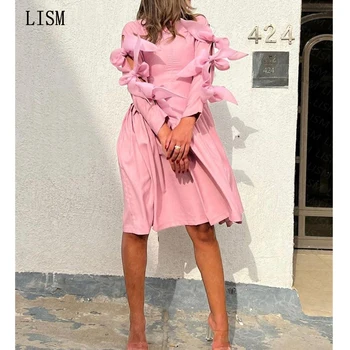LISM Vestidos De Fiesta Elegantes Para Mujer 2023 Kelio Ilgis Puoštas Homecoming Suknelės ilgomis Rankovėmis Lankas Užsakymą Apranga