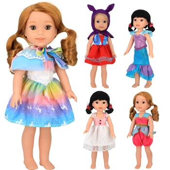 Mini Žaislai, Lėlės drabužiai 14 Colių 35CM Silikagelio Nuskaitymo Lėlės priedai Mados apsiaustu princesė dress Mergaitė dovana