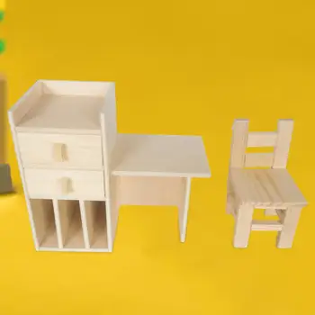 Miniatiūriniai lėlių Stalas Classic už 1/12 Masto Micro Kraštovaizdžio Biblioteka