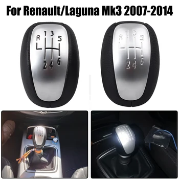 Naudojimo instrukcija 6 Greičio Galva Pavarų Padengti pavarų Perjungimo Svirtis Stick Odinis Pavarų Perjungimo Rankenėlę, kai Renault Laguna III MK3 2007-2014