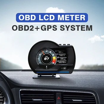 Naujausia Automobilių HUD Auto Ekranas OBD2 A500 GPS Smart Head Up Display Matuoklis Skaitmeninis Odometras Apsaugos Signalizacija Vandens ir Alyvos Temp. RPM