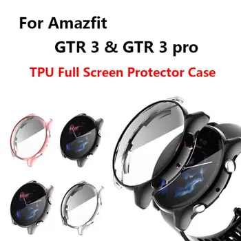 Nauji TPU Full Screen Protector Atveju Amazfit GTR3 VTR 3 Dangtelio Krašto Apvalkalas Apsauginis Bamperis Shell 