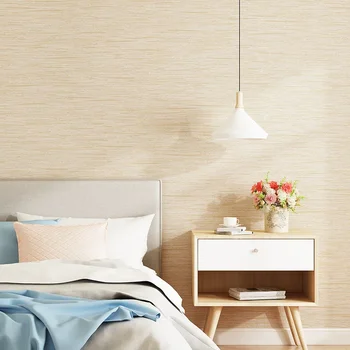 Ne austi tapetai, modernus minimalistinio gryna spalva lino apdaila ne lipnios tapetai kambarį apdaila