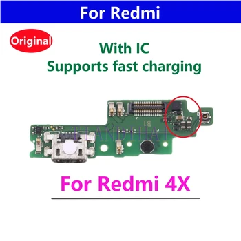 Originalus Naujas Xiaomi Redmi 4X USB Įkrovimo lizdas Įkroviklio Jungtį Flex Kabelis Redmi 4X Carga Dokas Flex
