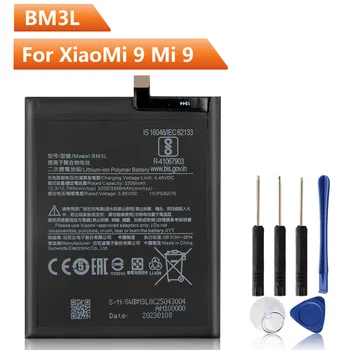 Pakaitinio Telefono Baterija BM3L Už Xiaomi 9 MI9 M9 MI 9 BM3L Įkrovimo Baterija (akumuliatorius 3300mAh