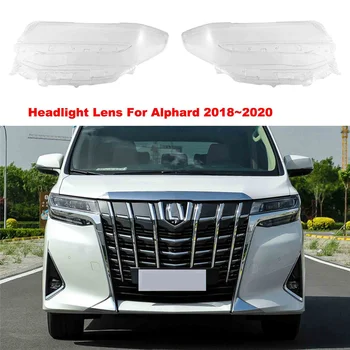 Priekinis Kairysis priekinis žibintas Objektyvas Toyota Alphard 2018-2020 Automobilių Galva Šviesos Lempos Dangtelis Stiklo Pakeitimo Aišku, Lempa Auto Shell