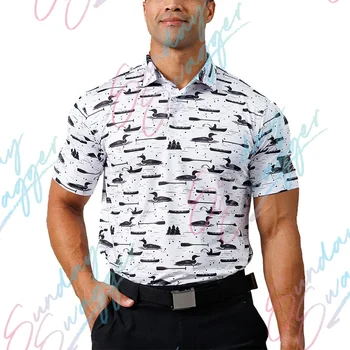 Sekmadienį Swagger vyriški lauko sporto POLO marškinėliai golfo marškinėliai atsitiktinis universalus atspausdintas T-shirt F1 racing marškinėliai, mados tendencijos