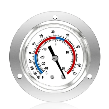 Slėgis Termometras Kapiliarinis Dizaino, Šaldymo Indikatorius, nuo -40 Iki 65℉ / -40 20℃, 2Inch Rinkimo Nerūdijančio Plieno Panel Mount