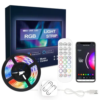 Smart RGB LED TV Juostelės Šviesos USB SMD5050 30leds/m WI-fi/Balso/APP/Nuotolinio Valdymo Aplinkos Šviesos Juosta Miegamojo Kambario Dekoro Žaidimas Lempos