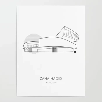 Spaudinių Tapybos Nuotraukas Architektūros Sienos Meno Zaha Hadid Namų Puošybai Modulinės Drobės Plakatas Paprasta Naktiniai Fone
