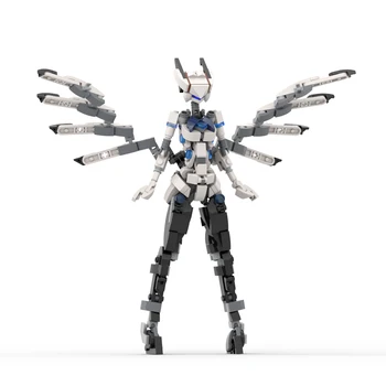 SS Mecha Angelas Birdy Mergina Robotas Tiktų Kūrimo Bloką Žaislas Anime Pav Bunnys Angelas Mergaitė Sparno Riteris Samurajus Plytų Modelis Vaikas Dovana