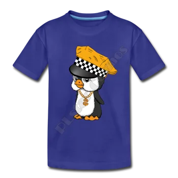 Taksi Penguin Kids Marškinėliai 3D Visi Per Atspausdintas Vaikai t shirts Boy Girl Juokinga Gyvūnų Vasaros trumpomis Rankovėmis 03