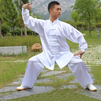 USHINE Kokybės Taichi Vienodas Medvilnės Naudotis Diržas 6 Spalvų Wushu Kungfu Drabužiai Vaikams Suaugusiųjų Kovos Menų Wing Chun Kostiumas