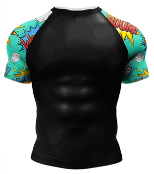 Vyriški trumpomis Rankovėmis Marškiniai 3D Techninių Spausdinimo Suspaudimo Sporto Marškinėliai Fantastinis Sportiškumu Palaidinukė (231580)