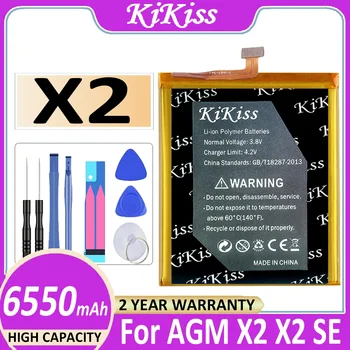 X 2 6550mAh KiKiss Baterija VAS X2 SE Pakeitimo Batterij Batteria + Nemokamas Įrankiai