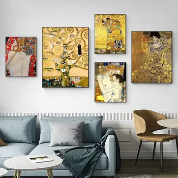 Žinomų Tapybos Gustavo Klimto Filmą Lipni Plakatai Whitepaper Spausdina Plakatus Kūrinys Kambario Sienų Dekoras