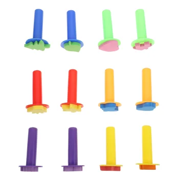12 Vnt Trina Žaislai Vaikams Įrankiai Piešimo Stampers Mirti Šalies Prekių Plastiko Vaikas Spalvinga