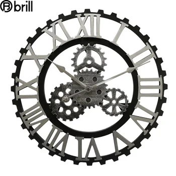 American Retro Sieninis Laikrodis Namų Kūrybinės Pramonės Dekoro Derliaus Relojes De Sumalti Senovinių Medinių Laikrodis Senovinių Įrankių Sieninis Laikrodis 5