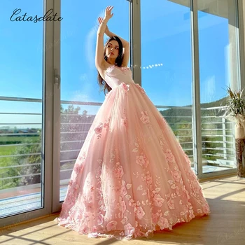 Catasdate Elegantiškas vakarinę Suknelę su Aplikacijos Reljefiniai Kamuolys Suknelė Coctkail Linijos Vestuvių Ceremonija Suknelė vestido de gala