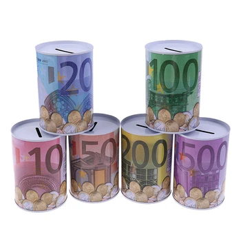 Euro Doleris Taupyklė Saugus Cilindrų Piggy Bank Bankų Monetų Indėlių Dėžės