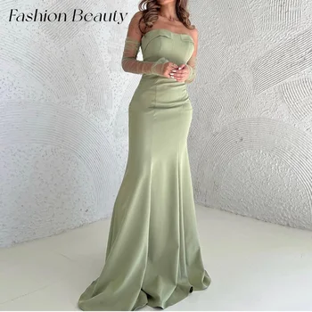 Mados Grožio Šalavijų Žalia Vakaro Suknelės Stebėjimo Grindų Ilgio Elegantiškas Vestuves Suknelė Moterims 2024 vestidos de fiesta