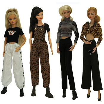 NK 1 Vnt Office Lady Mados Drabužių Nustatyti BJD Doll Komplektus 1/6 Lėlės Priedai Barbie, Marškinėliai, Plati Koja Kelnės Žaislai JJ
