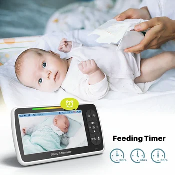 Skaitmeniniai Belaidžiai Video Baby Monitor infraraudonųjų SPINDULIŲ Naktinio Matymo Domofonas Temperatūros Jutiklis Lopšines Kūdikių Vaizdo Monitorius, SM650